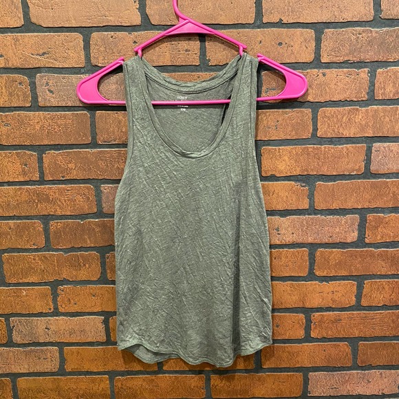 J Crew Lot: 100% Linen Gray Tank & Blue Pocket V neck Tee Size XXS - Picture 9 of 14